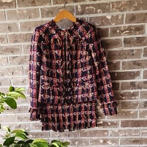 Trina Turk Vibrant Tweed Jacket and Skirt Set